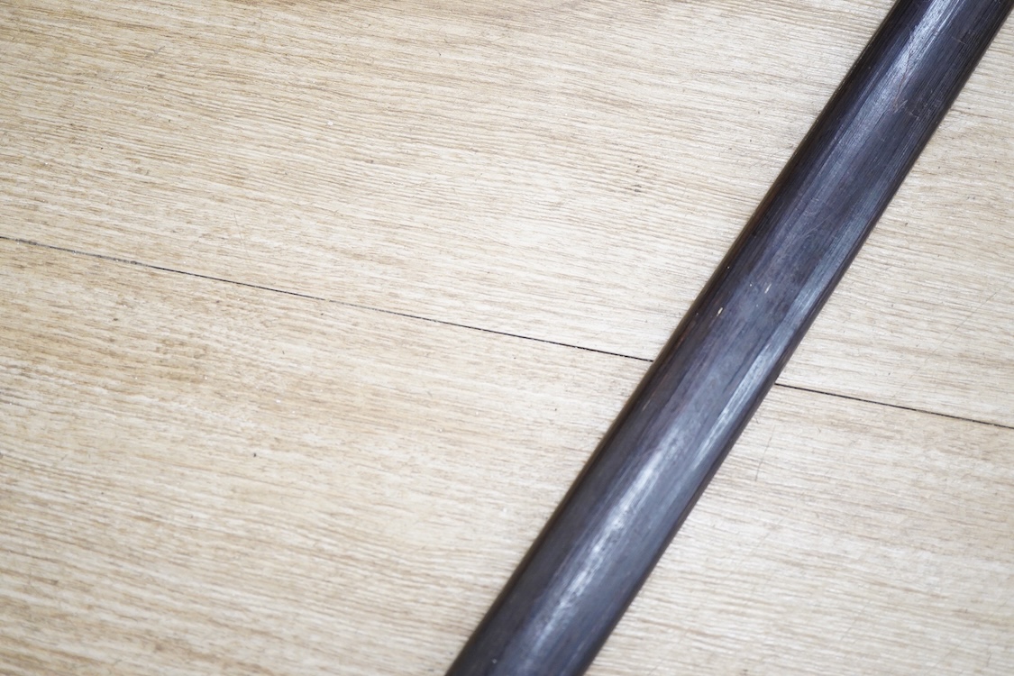 A Nigerian tribal ebony staff, 169cm long